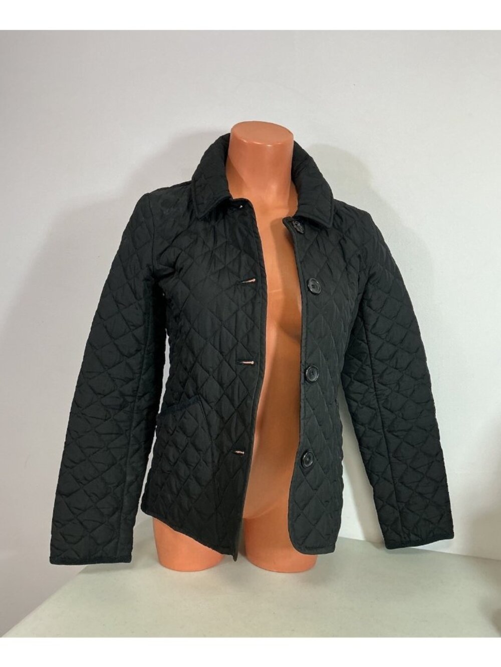 Banana Republic Quilted Jacket Equestrian Coat Womens XS